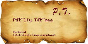 Pálfy Tímea névjegykártya